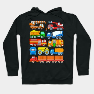 Trucks and Heavy Vehicles for Kids Hoodie